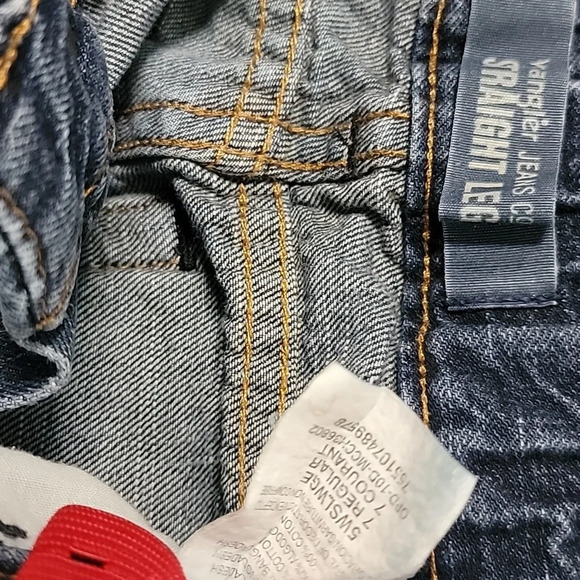 Boys Straight Leg Wrangler Blue Jeans Size 7 - Picture 5 of 5